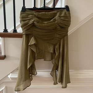 Free People strapless asymmetrical top